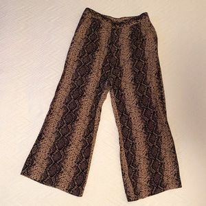 Wide Snake Skin Pants